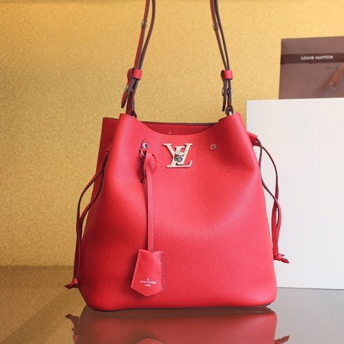 Louis Vuitton Lock Me Bucket Shoulder Bag M54677