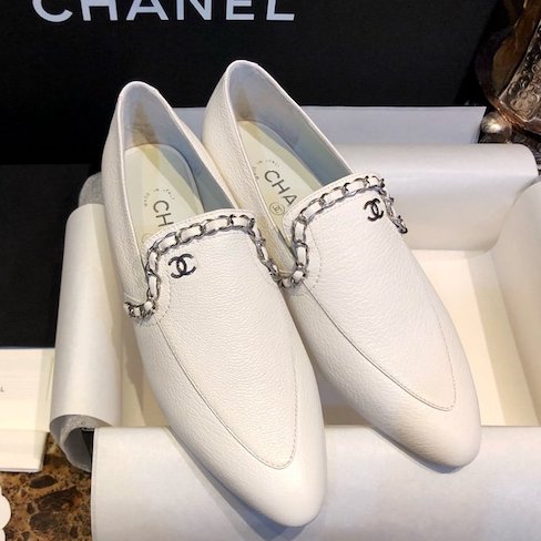 Chanel flat loafers for women original material