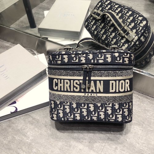 Dior oblique make up bag