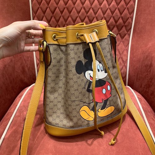 Gucci x Disney bucket bag original leather