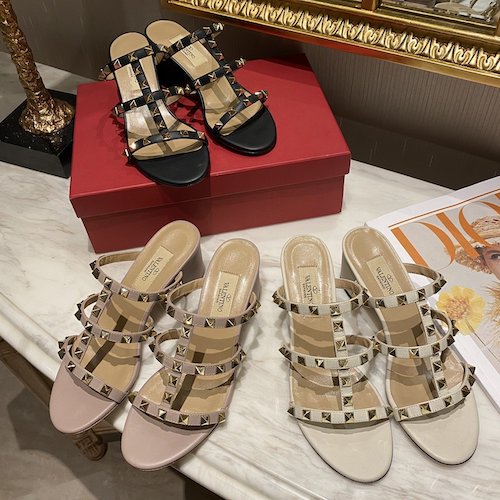 Valentino slippers with heels 