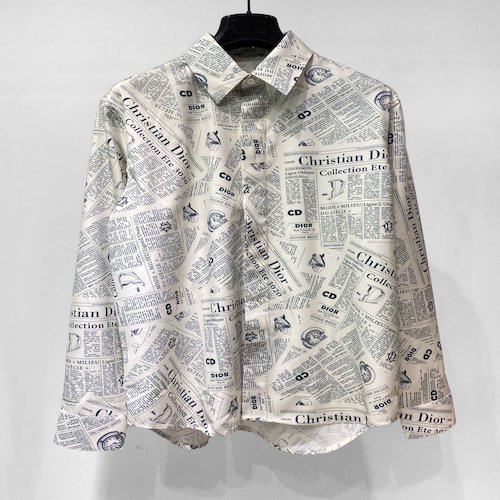 DIOR AND DANIEL ARSHAM newspaper printed shirt