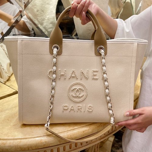 Chanel beach tote bag